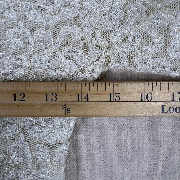 Y2K Cream Lace Long Sleeve Top XS | Boho Cottagecore Fairycore Romantic Grunge - Picture 7 of 9